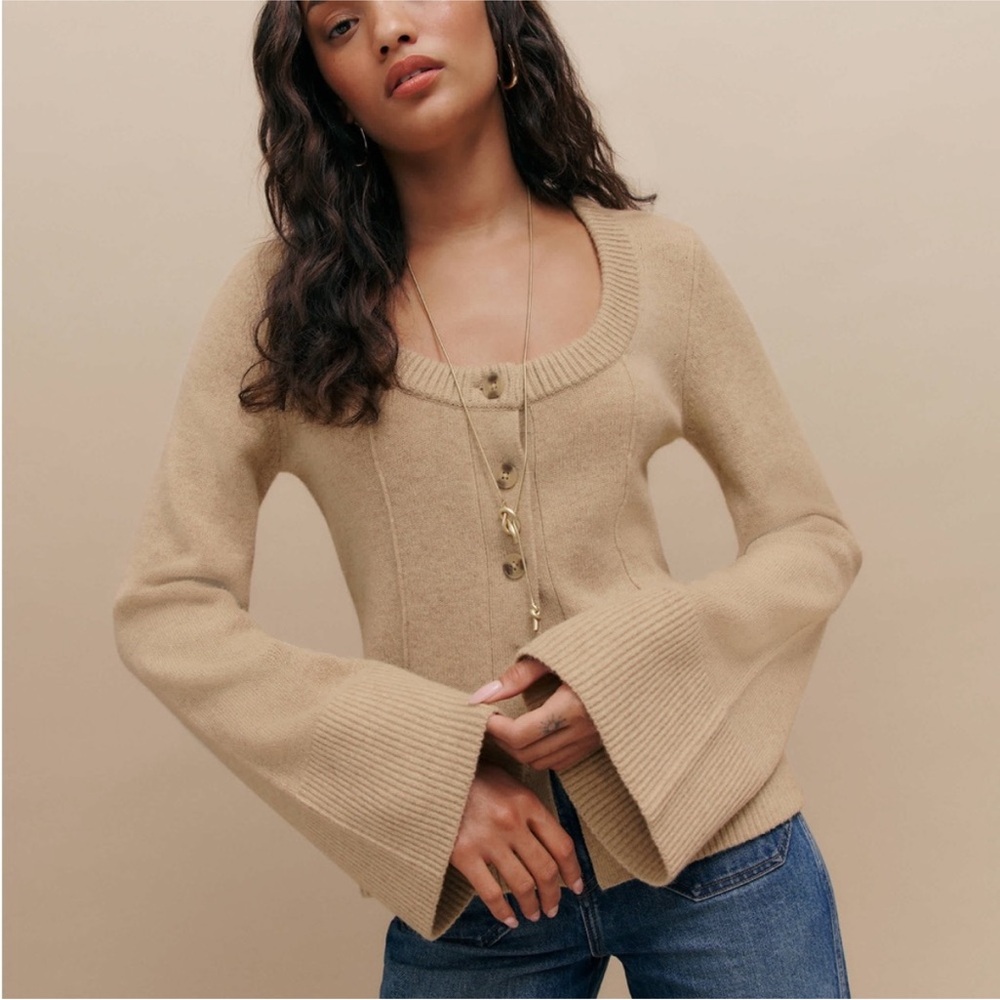 Reformation Karina Merino Wool Cardigan